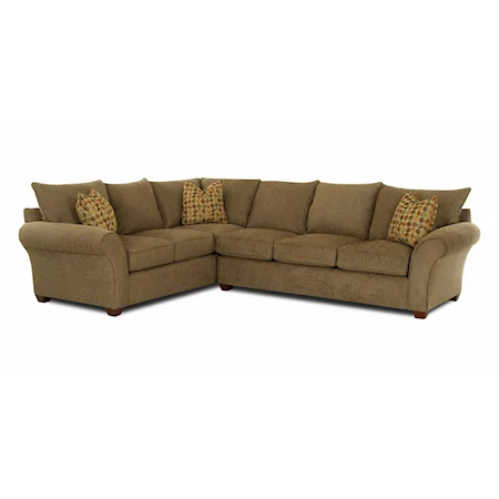 Transitional 2 Piece Sectional Sofa